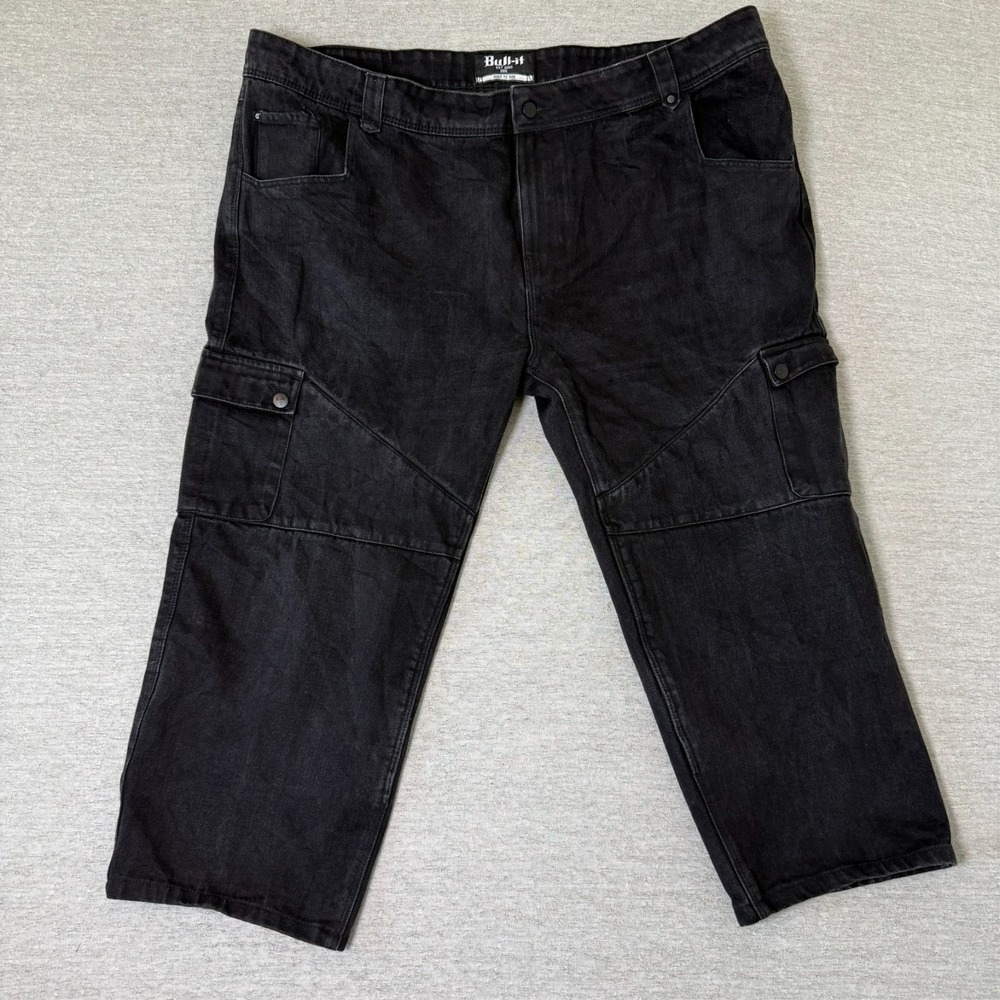 Bull-it Motorcycle Jeans Mens 48S Black Cargo Riding Pants‎ Built To Ride